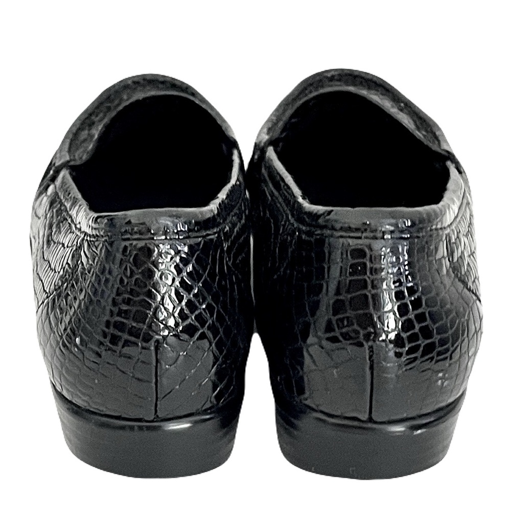 SAS Black Patent Leather Croc-Embossed Simplify Everyday Loafer, Size 8 - Picture 3 of 8